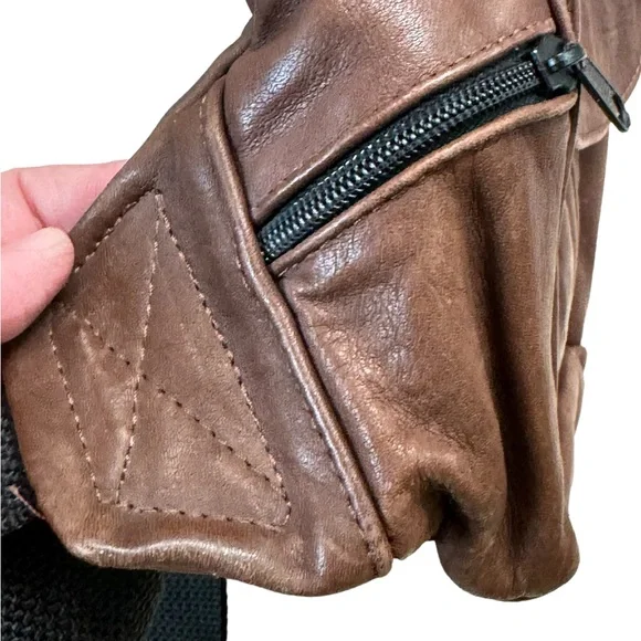 Vintage High End Brown Leather Dominis Pello Hip Pack Fanny Pack MINTY Rare Bag - Picture 5 of 9